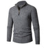 Vertical Bar Half Turtleneck Zipper